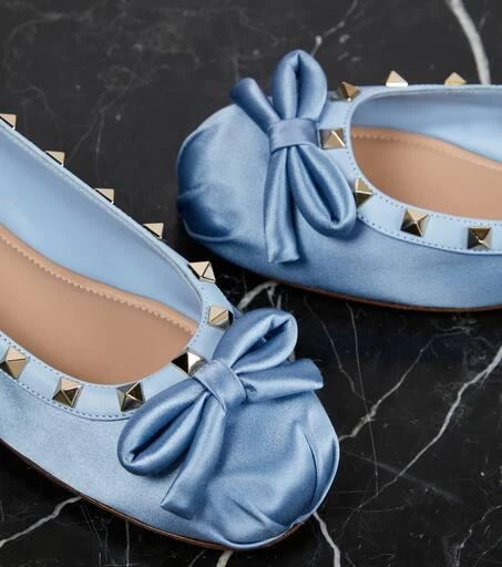 Valentino Rockstud satin ballet flats 6