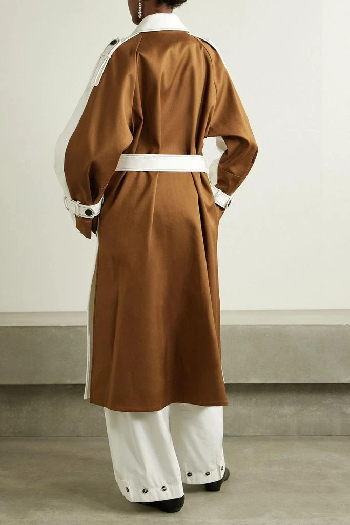Partow Noah belted two-tone cotton-twill trench coat 3