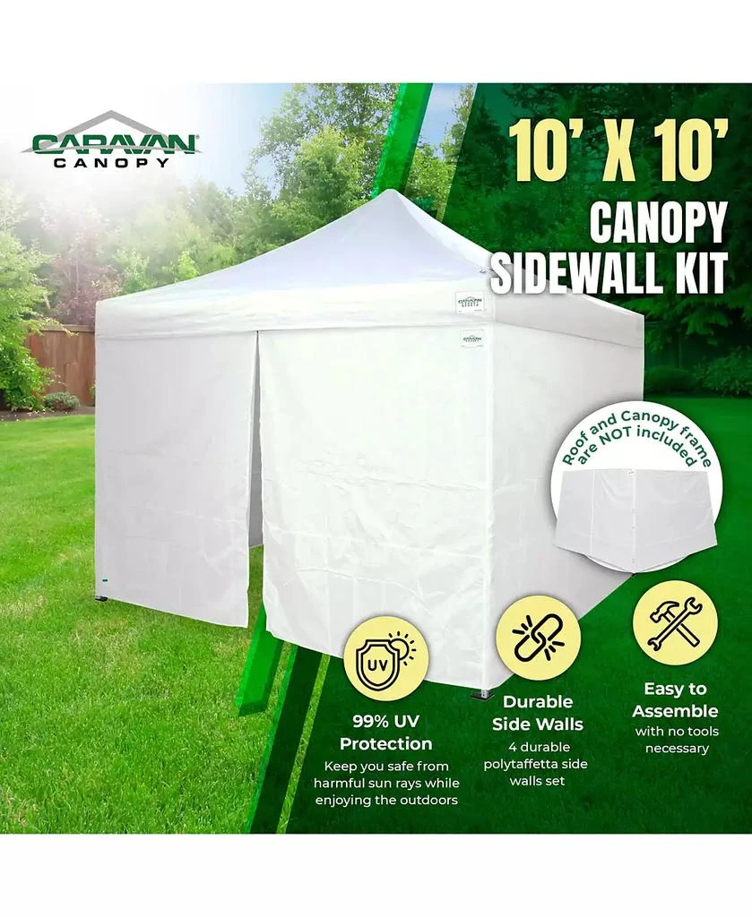 Caravan Canopy CVAN11007912014 4 Sidewall Kit Only, for Outdoor Tent, White 3
