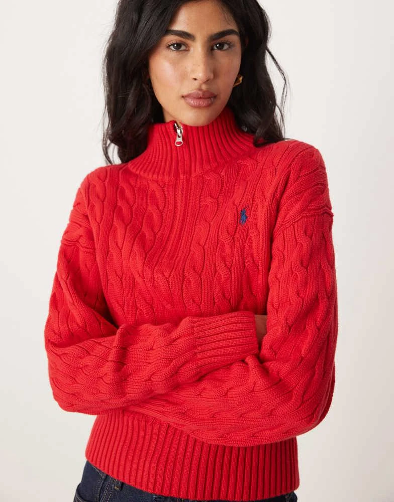 Ralph Lauren Polo Ralph Lauren half zip thru jumper in red