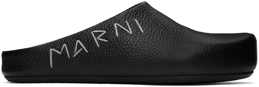 Marni Black Fussbett Sabot Loafers 1