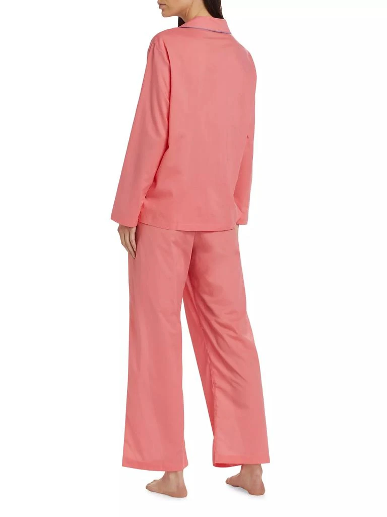 Pour Les Femmes Sport Cotton Long 2-Piece Pajama Set 5