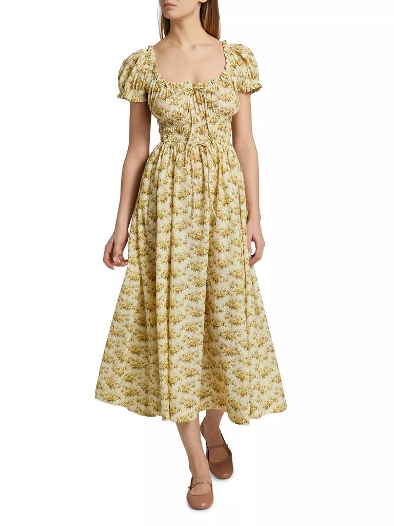DÔEN Ashlynn Floral Cotton Midi-Dress