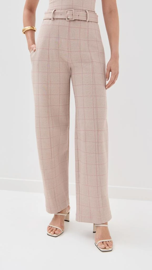 ROSETTA GETTY Belted Straight Taper Tab Pants 2