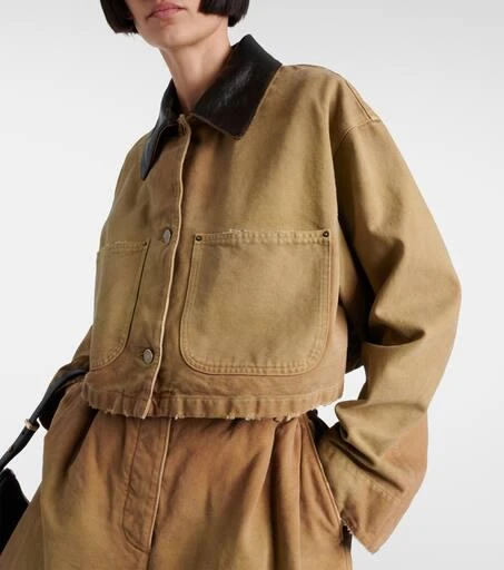 Prada Cropped cotton canvas jacket 5