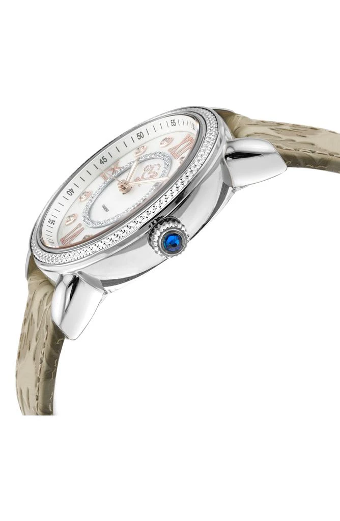 GV2 Women's Marsala Diamond Dial Leather Strap Watch, 37mm 3
