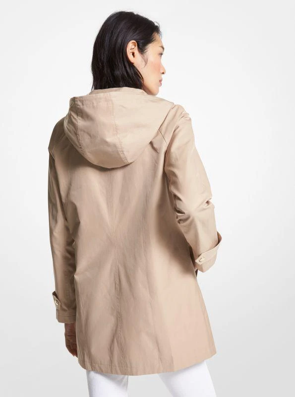 Michael Kors Cotton Blend Hooded Raincoat 2