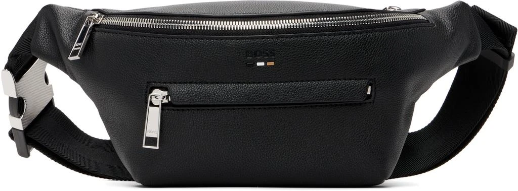 Hugo Boss Black Faux-Leather Belt Bag