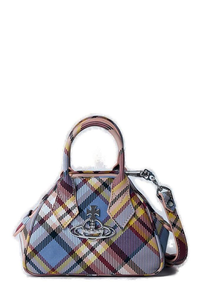 【VIVIENNE WESTWOOD】Yasmine Small checked leather tote Vivienne Westwood Vivienne Westwood Mini Yasmine Checked