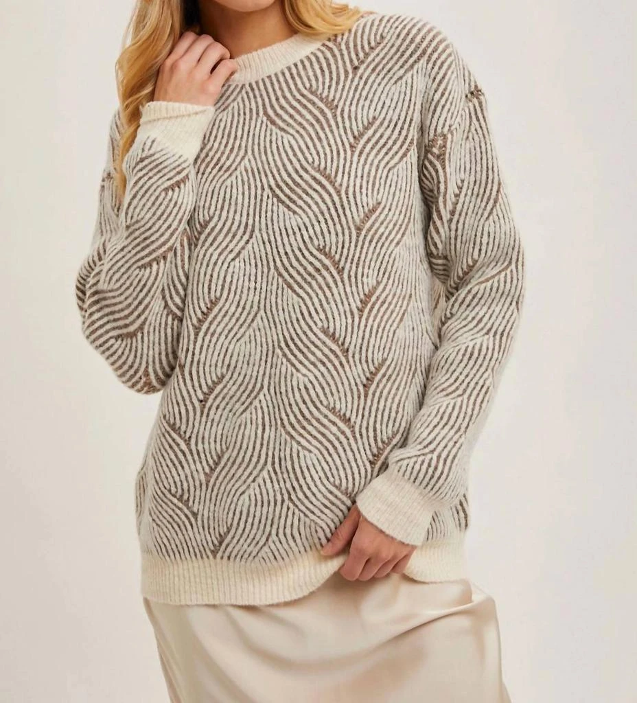 Bluivy Bluivy - Geo Crew Neck Knit Sweater 4