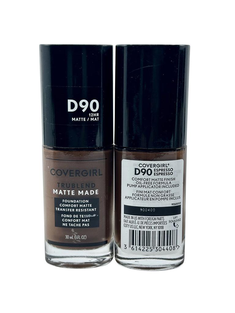 CoverGirl Cover Girl True Blend Matte Made Foundation D90 Espresso 1 OZ Set of 2