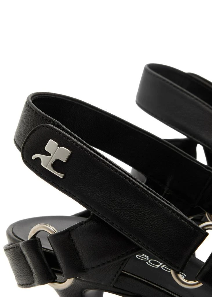 Courrèges Racer 65 leather slingback pumps 4