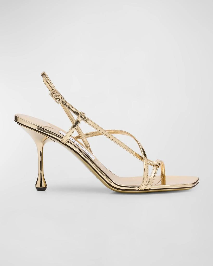 Jimmy Choo Etana Metallic Strappy Slingback Sandals 1