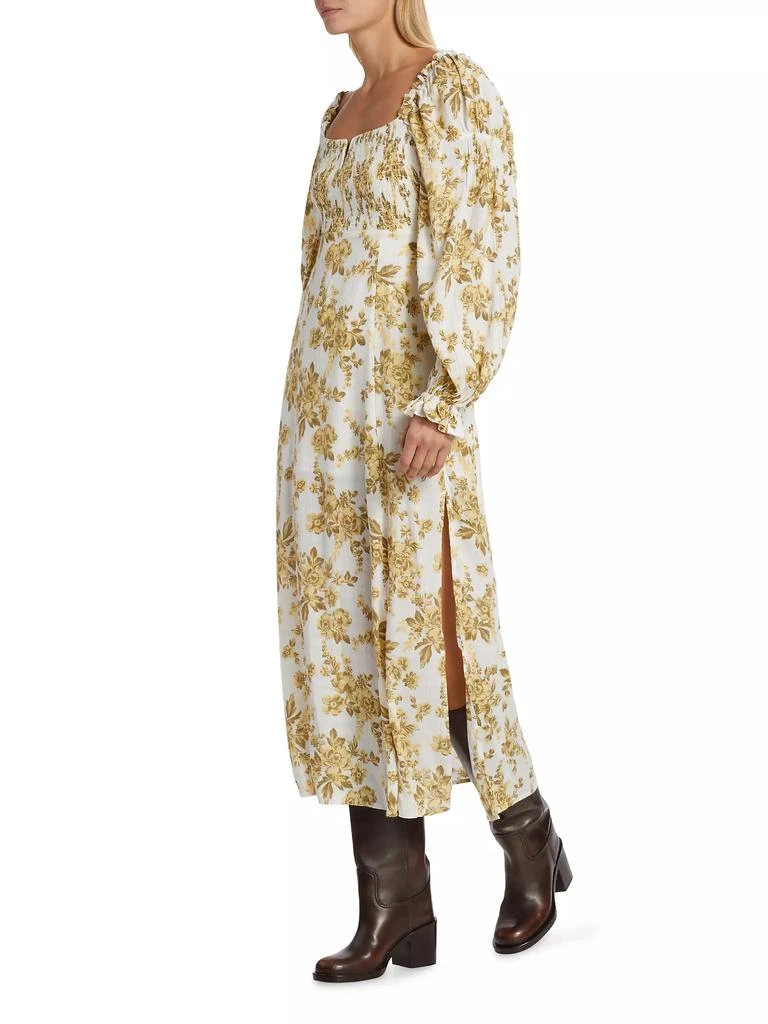 Free People Jaymes Smocked Floral Midi-Dress 4