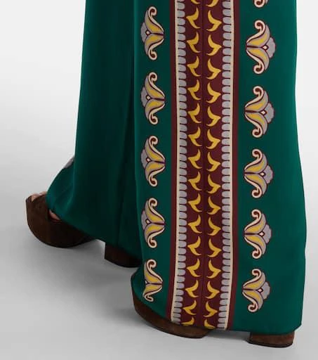 ETRO Printed silk wide-leg pants 5
