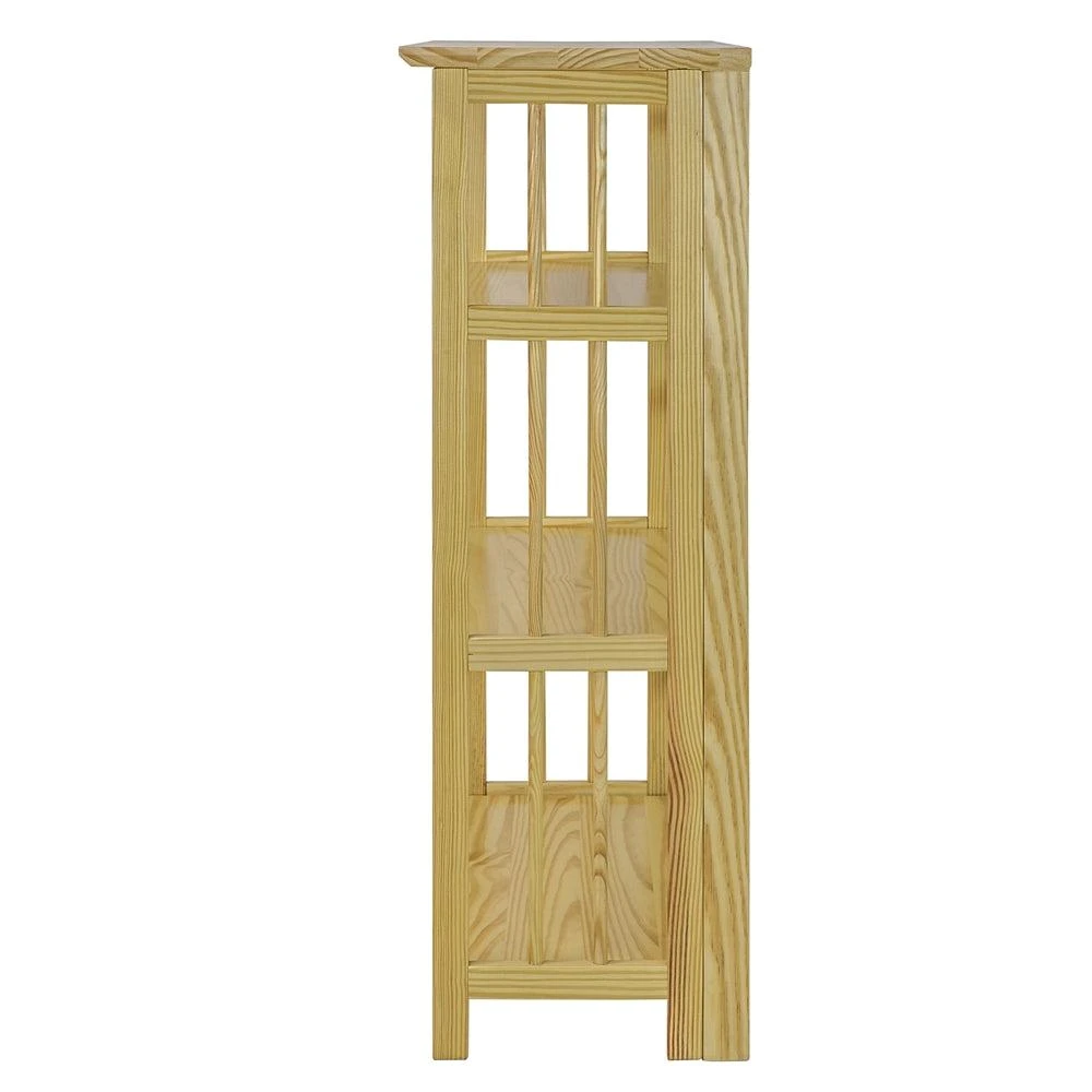 Casual Home 3-Shelf Folding Stackable Bookcase 27.5" Wide-Natural 3
