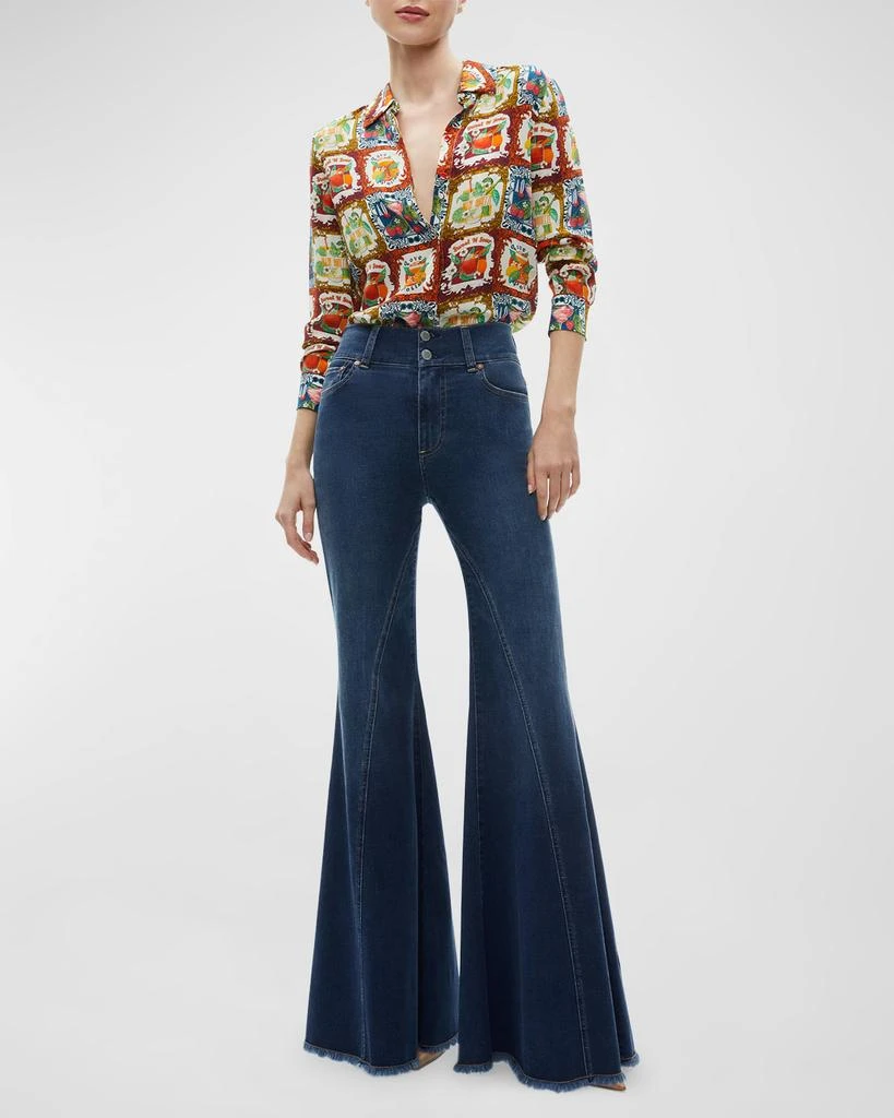 Alice + Olivia A Summer Day Willa Placket Top 2
