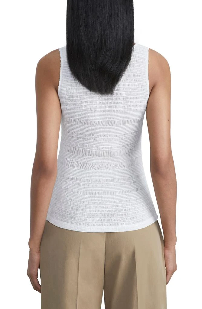Lafayette 148 New York Smocked Satin Tank 2