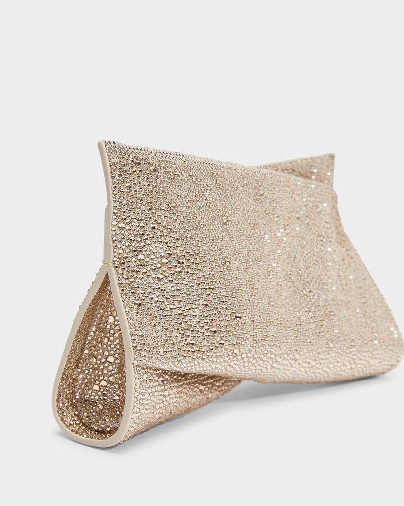 Christian Louboutin Loubitwist Small クリスタル クラッチ Christian Louboutin Loubitwist Small Clutch in Strass Suede
