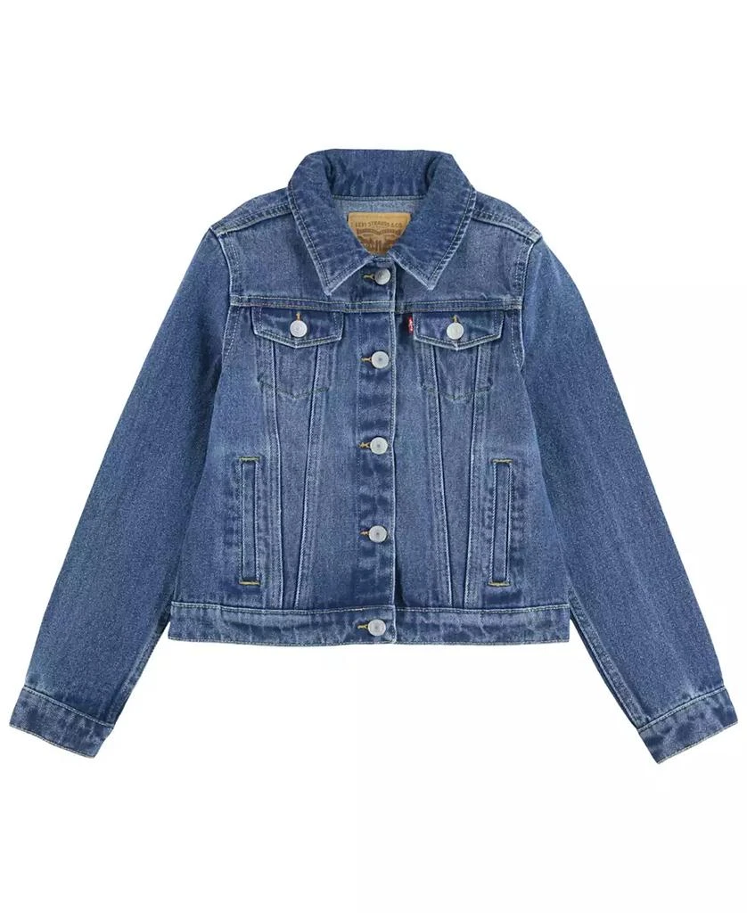 Levi's Big Girls Stylish Collared Denim Trucker Jacket 3