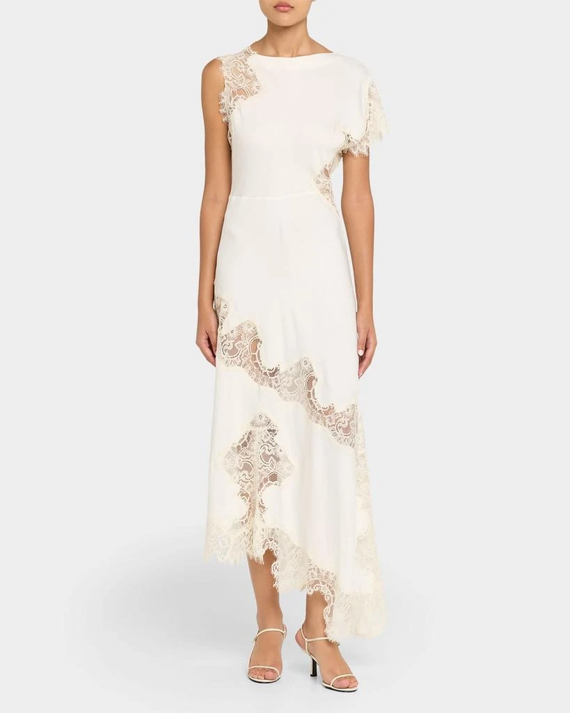 A.L.C. Alessia Satin and Lace Maxi Dress 2