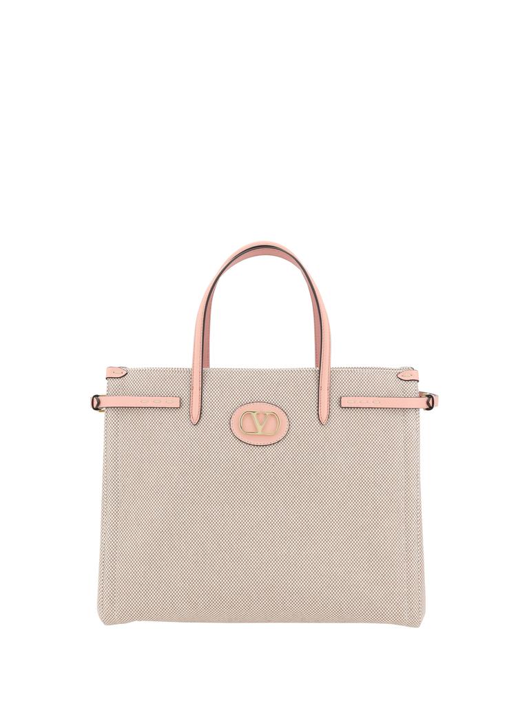 トートバッグ 25ss VALENTINO BEIGE LEATHER AND COTTON TOTES Valentino Cotton Tote Bag | baseblu | REVERSIBLE