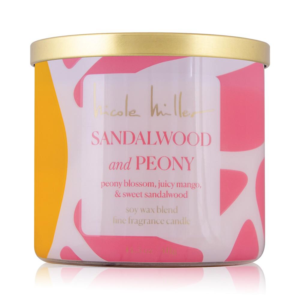 Nicole Miller Sandalwood & Peony Candle, 14.5 oz.