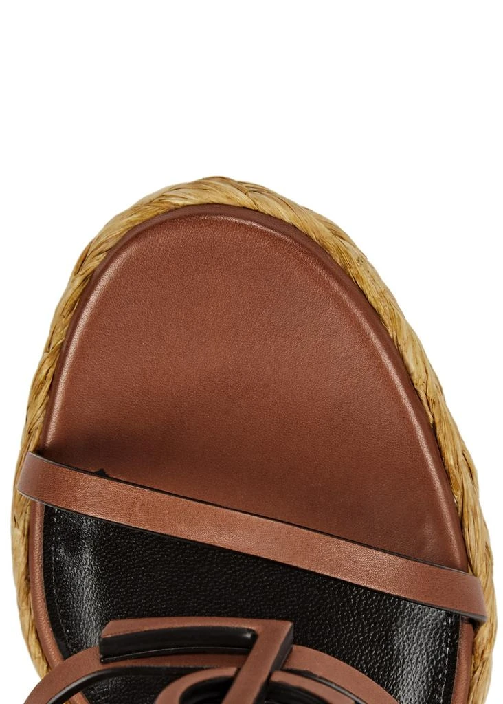 Yves Saint Laurent Cassandra 100 leather wedge espadrilles 4