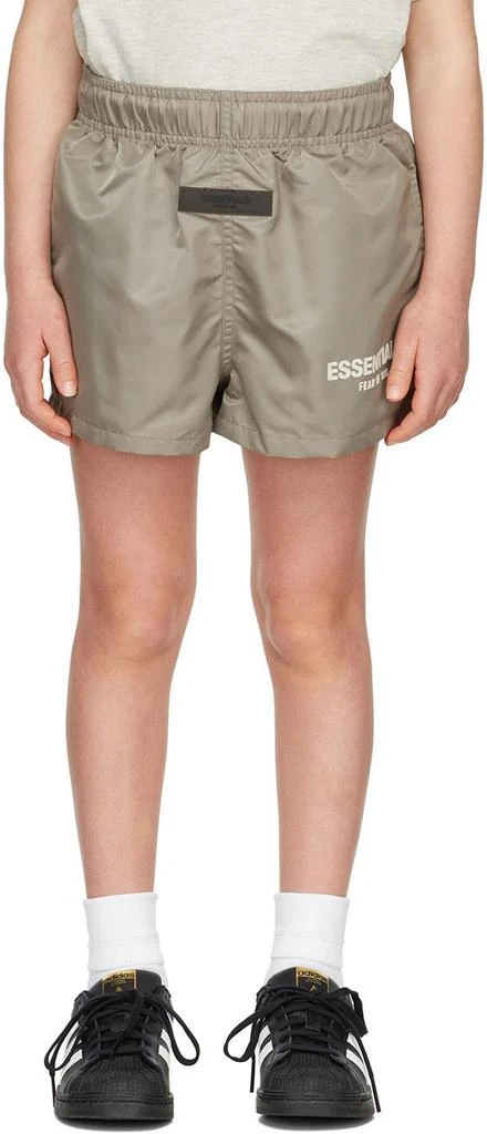 Essentials Kids Taupe Running Shorts 2