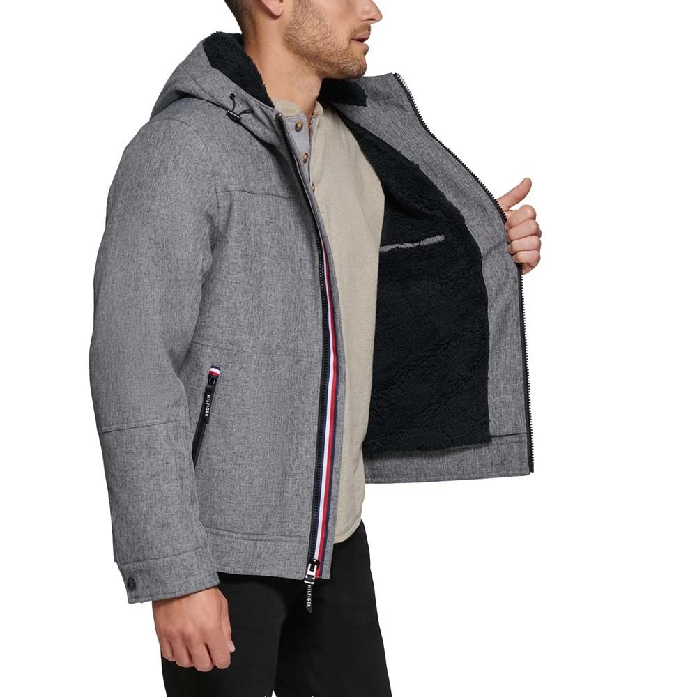 Tommy Hilfiger Men's Sherpa-Lined Softshell Hooded Jacket 3