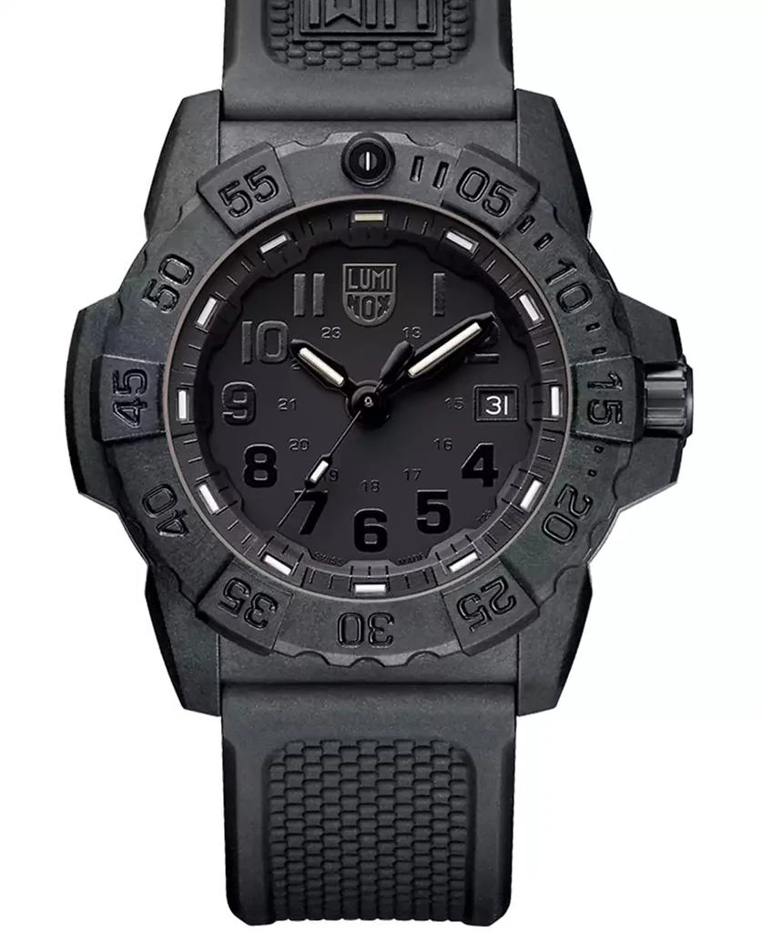 Luminox Men's Swiss Navy Seal Military Dive Black Rubber Strap Watch 45mm 1