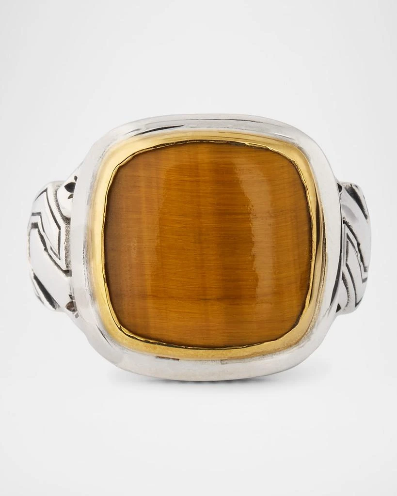 Konstantino Men's Sterling Silver and Bronze Tigers Eye Ring 1