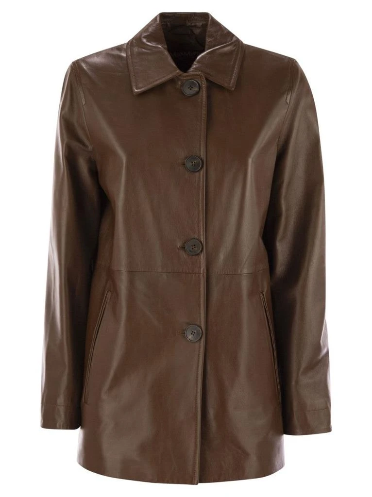 Max Mara Tolmin - Nappa Leather Jacket With Belt