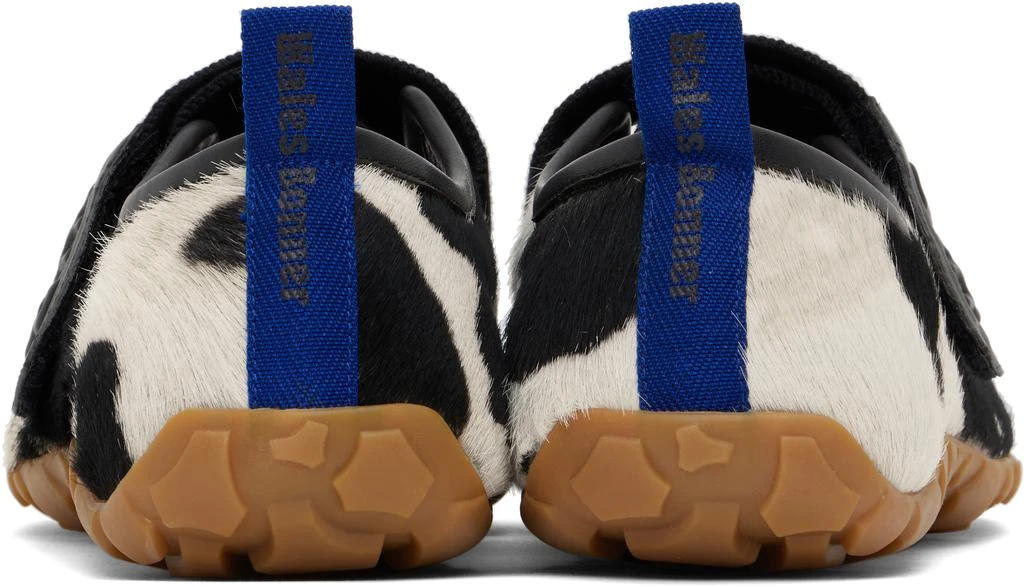 WALES BONNER Black & Off-White Mary Jane Flat Sneakers 2