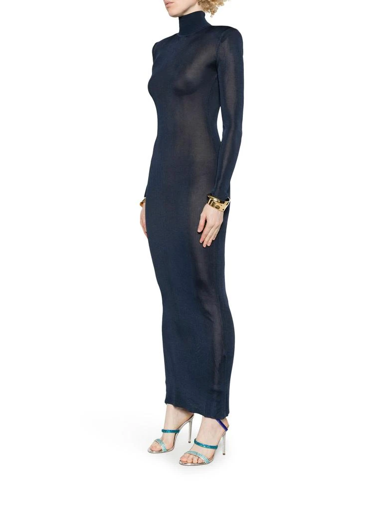 Self Portrait LONG DRESS IN TRANSPARENT FABRIC 3