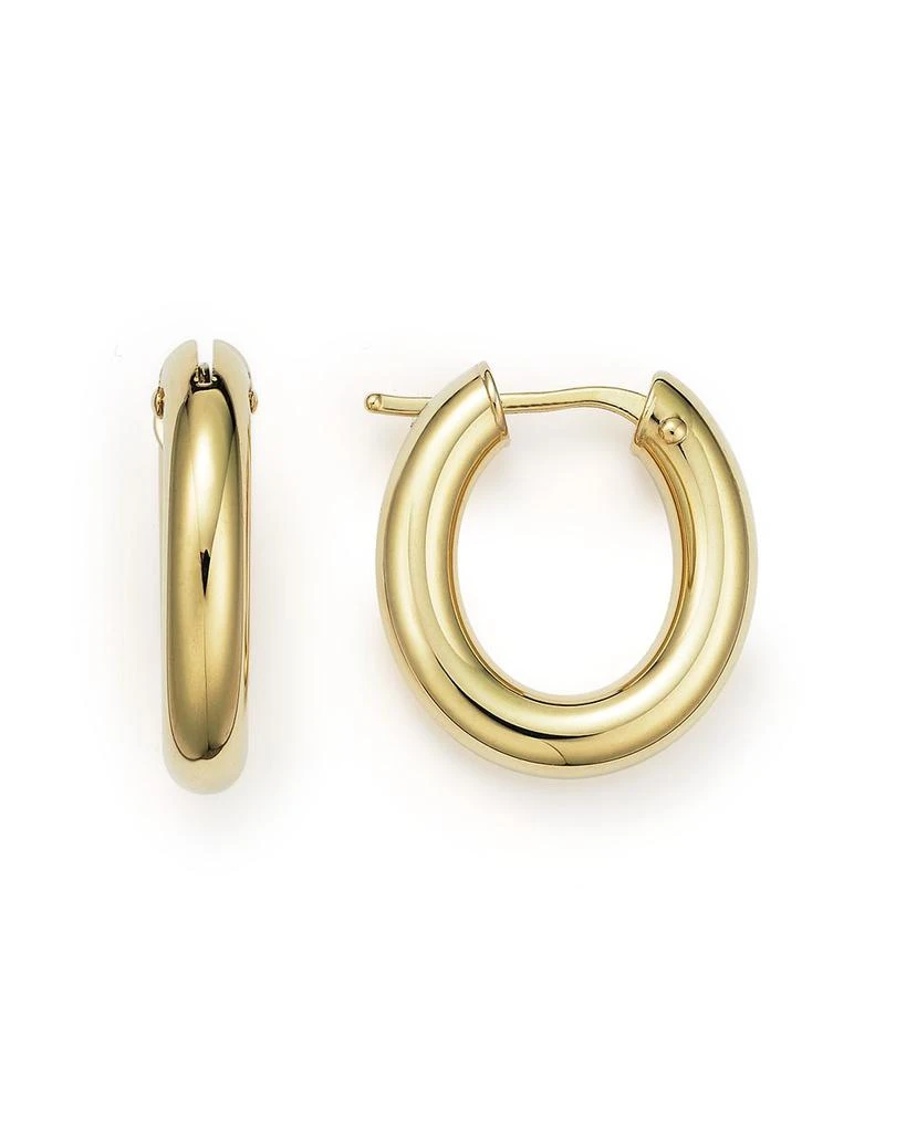 Roberto Coin 18K Yellow Gold Oval Hoop Earrings 1