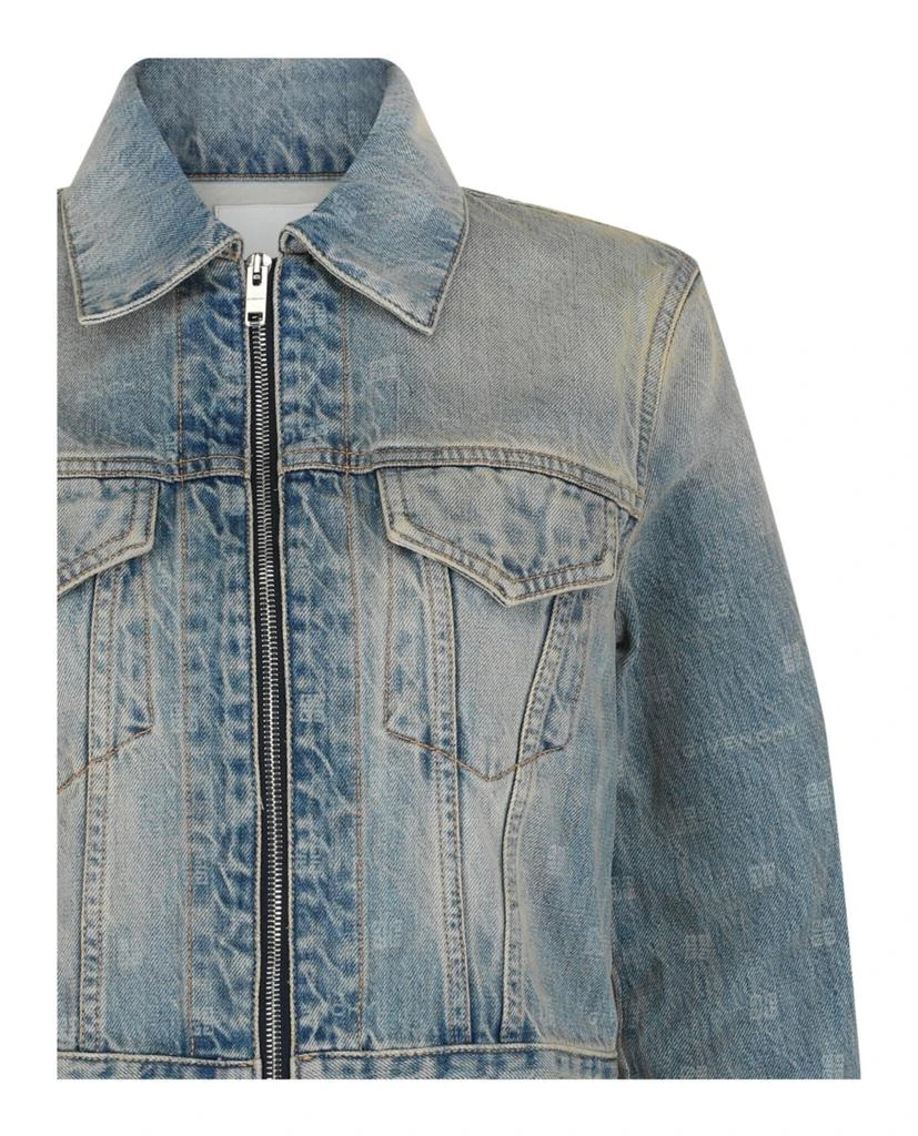 Givenchy 4G And Logo Cropped Denim Jacket 3
