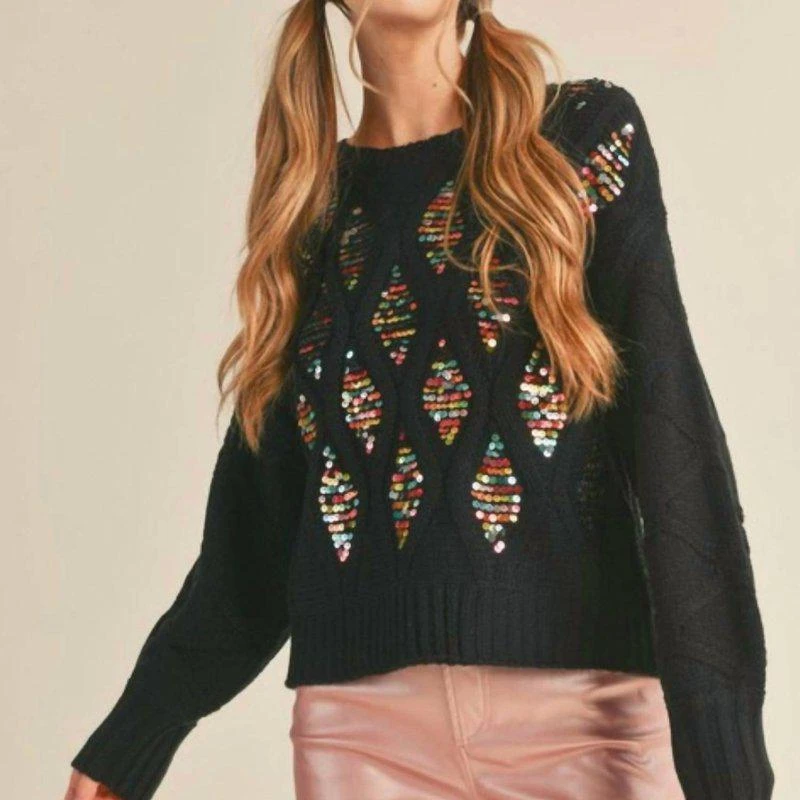 &merci Sequin Embellished Sweater 1