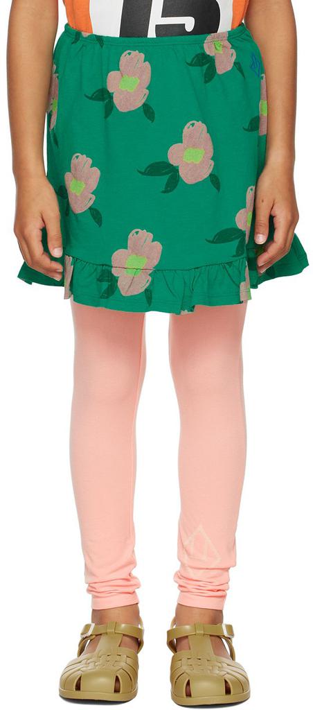 The Animals Observatory Kids Pink Logo Alligator Leggings