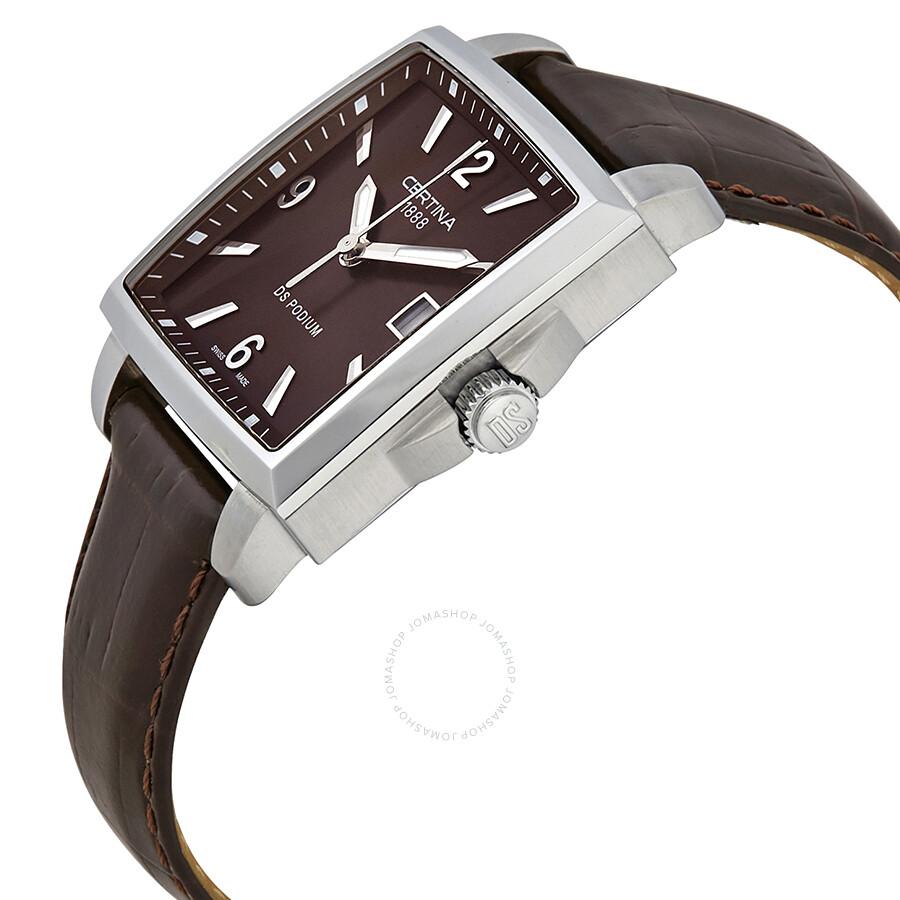 Certina DS Podium Square Brown Dial Ladies Watch C001.310.16.297.00