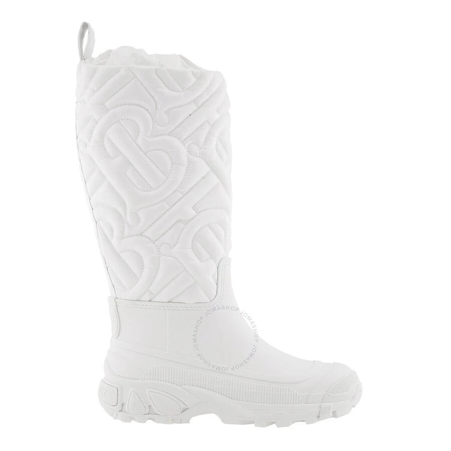 Burberry Burberry Optic White Rotherfield Quilted Monogram Rain Boots, Brand Size 40 (US Size 10) 1