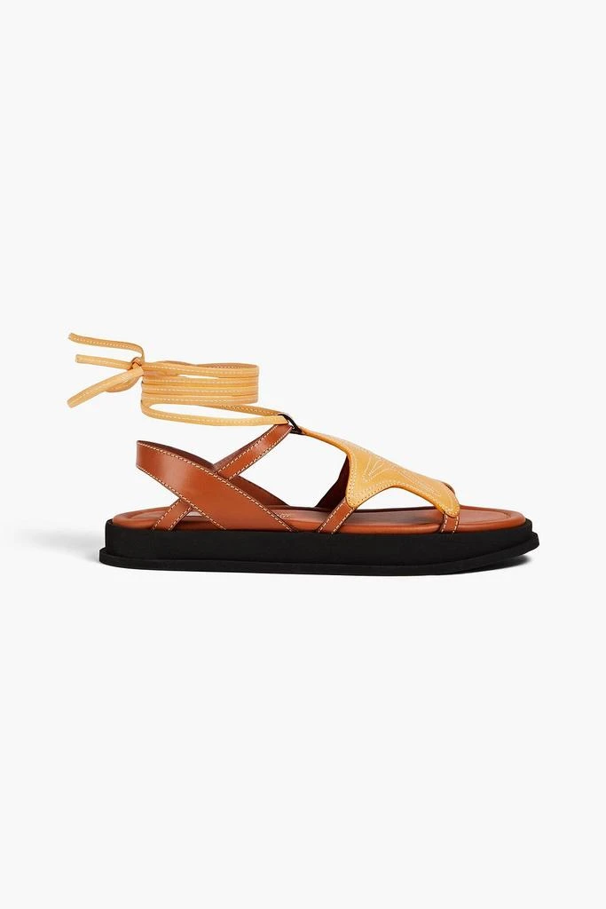 Zimmermann Topstitched leather sandals 1