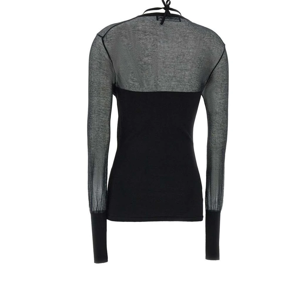 ANDREA ADAMO Andrea Adamo Sheer Panel Sweater 2