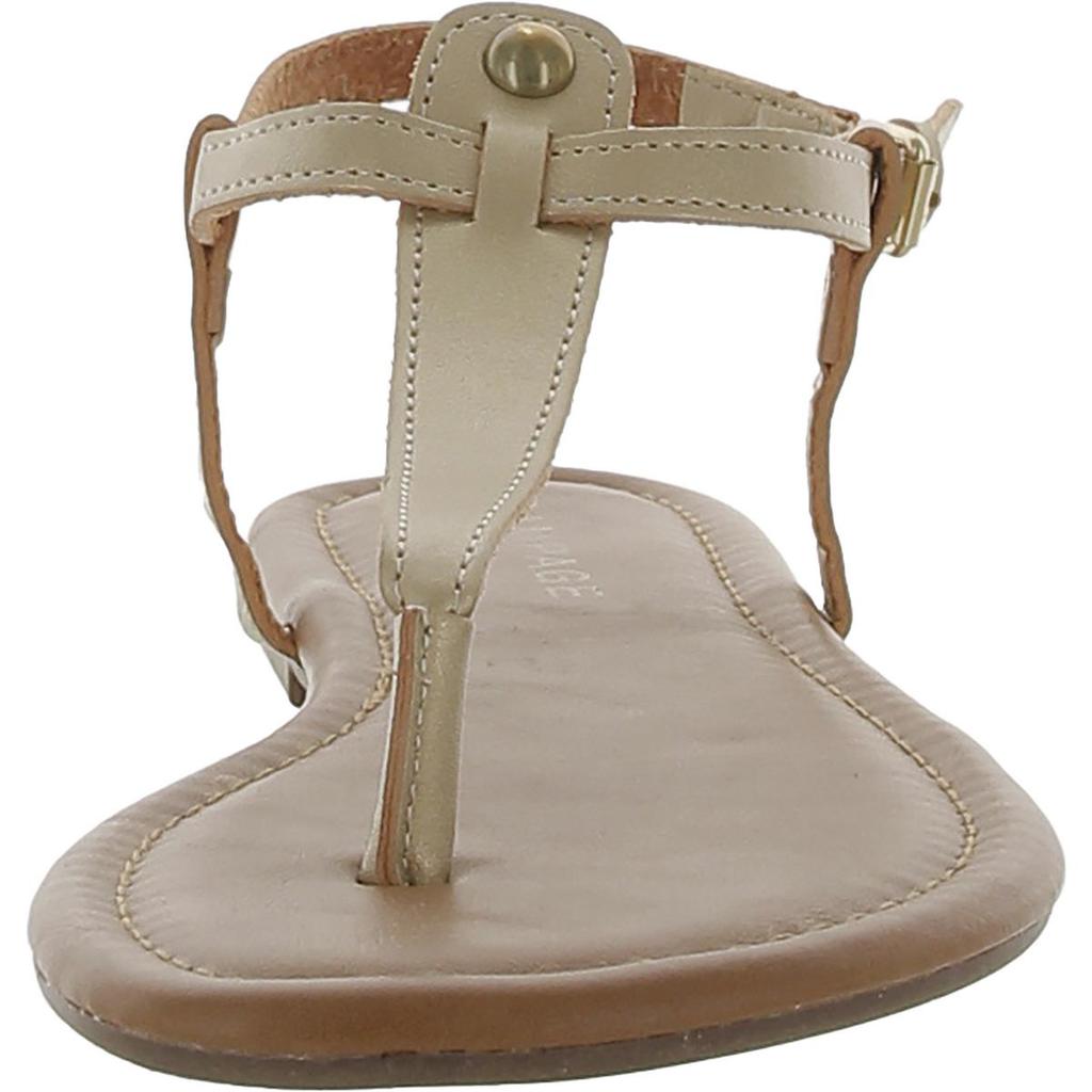 Rampage Pashmina Womens Metallic Flat T-Strap Sandals