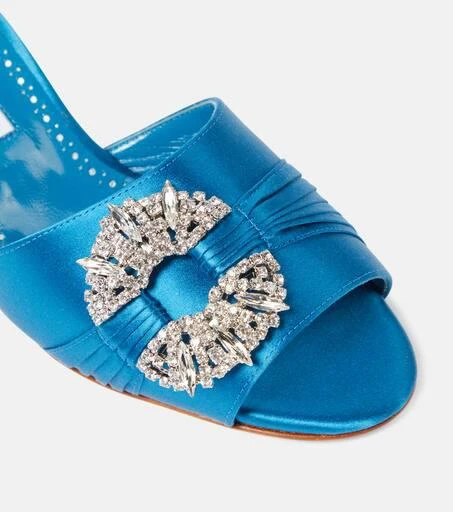 Manolo Blahnik Prinap 50 embellished satin mules 6