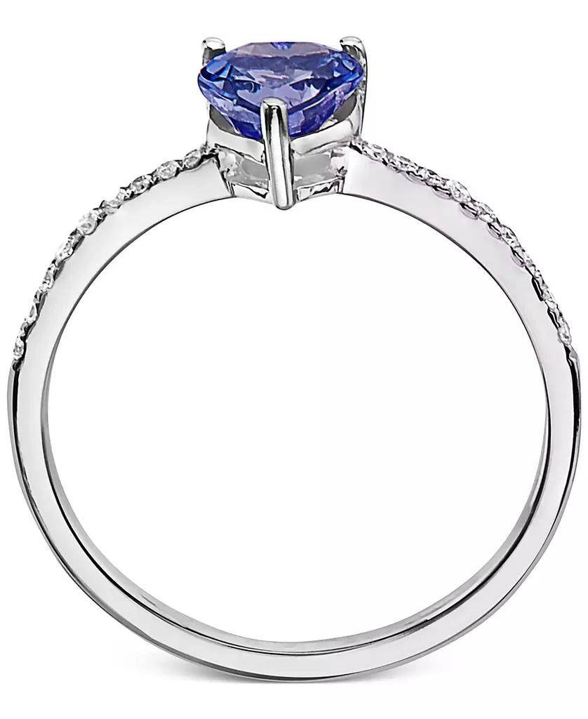 Effy EFFY® Tanzanite (5/8 ct. t.w.) & Diamond (1/10 ct. t.w.) Heart Ring in Sterling Silver 3