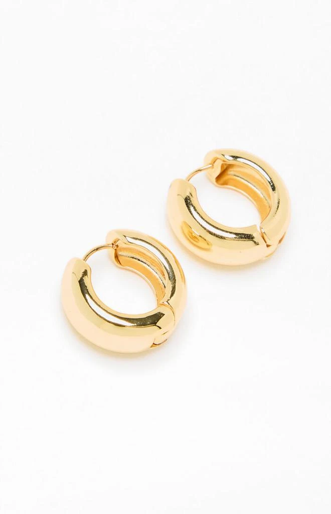 LA Hearts 14K Gold Plated Chunky Hoop Earrings 3