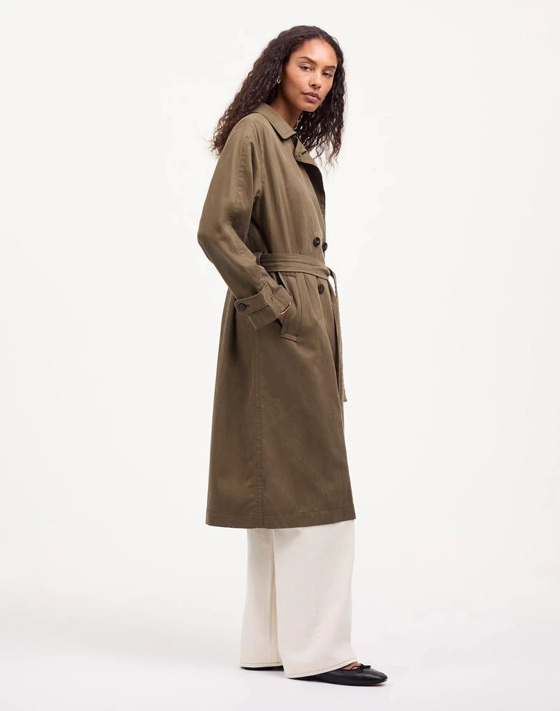 Madewell Belted Trench Coat in Drapey Twill 3