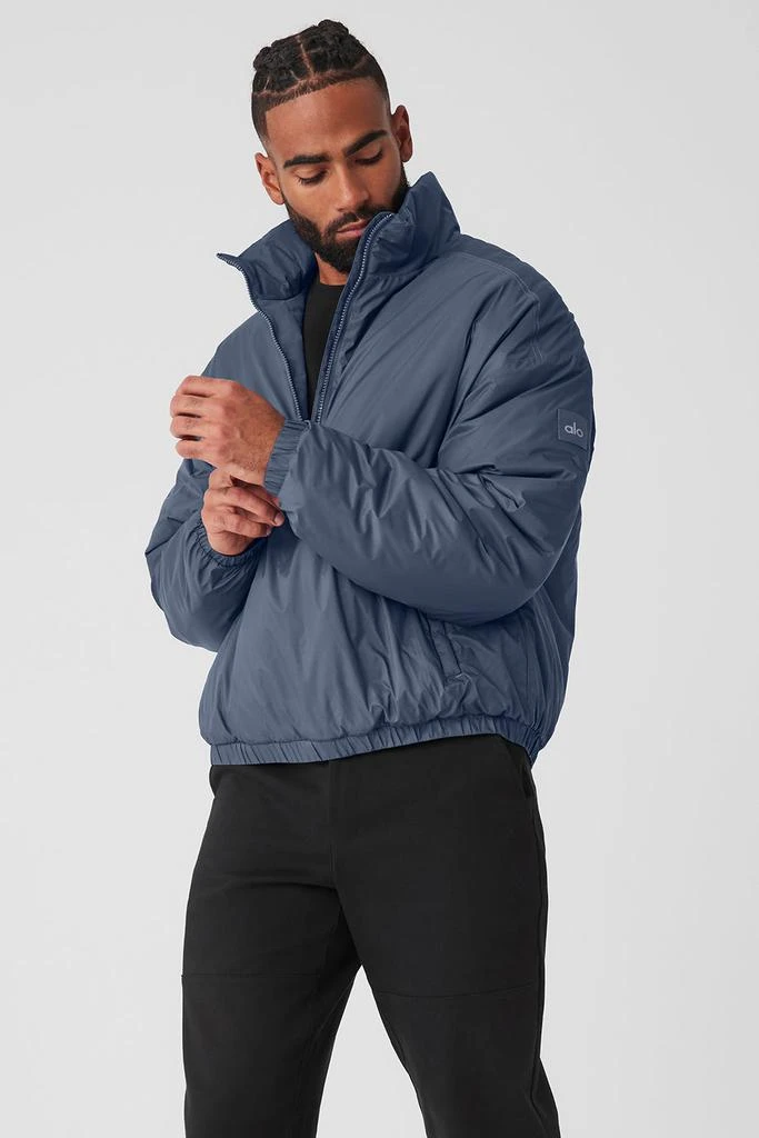 Alo Latitude Light Weight 1/2 Zip Pullover Jacket - Bluestone 3