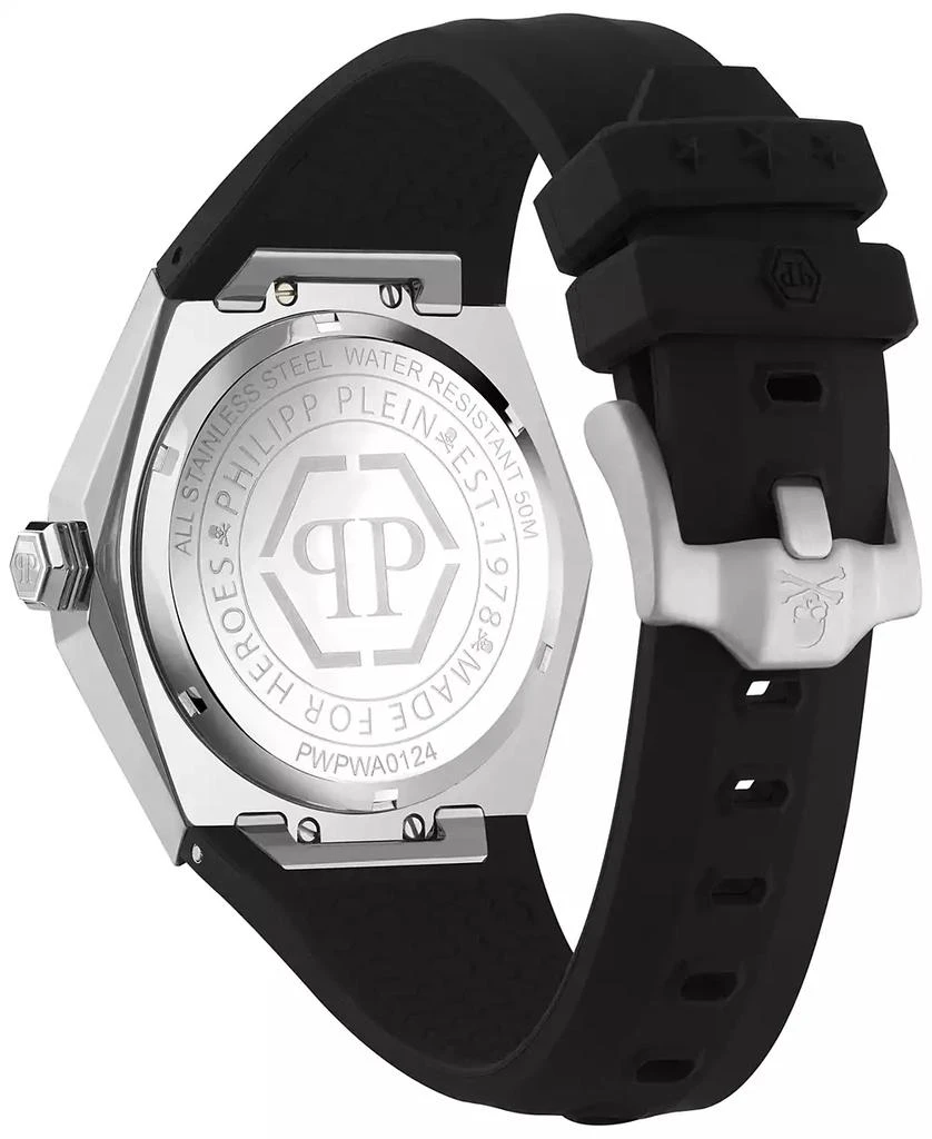 Philipp Plein Men's The Skull Spikes Black Silicone Strap Watch 45mm 3